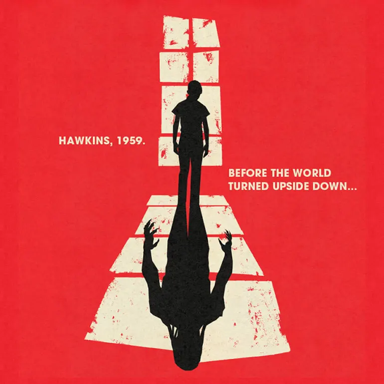 The poster from the West end Theatre production of Stranegr Things: The First Shadow.